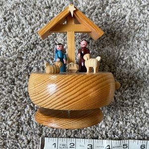 Vintage Nativity Music Box